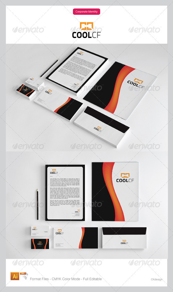 coolcf Corporate Identity Package - Stationery Print Templates