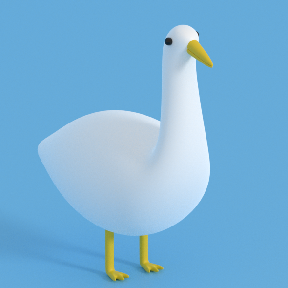 Cartoon Goose 3D - 3Docean 33390508