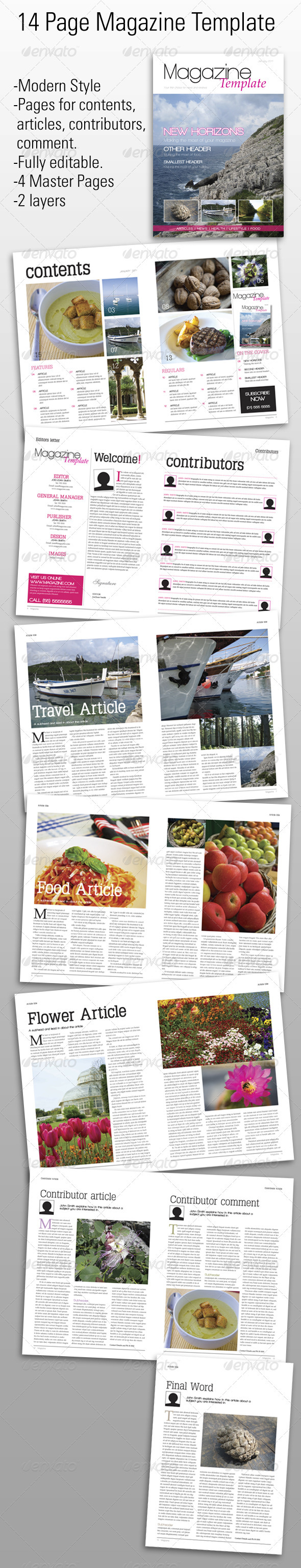 Magazine Template - Magazines Print Templates