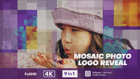 Mosaic Photo Logo - VideoHive 33395949