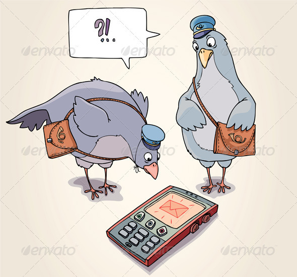 Receiving the SMS - Animals Characters
