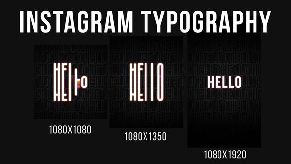 Instagram Typography Titles template preview