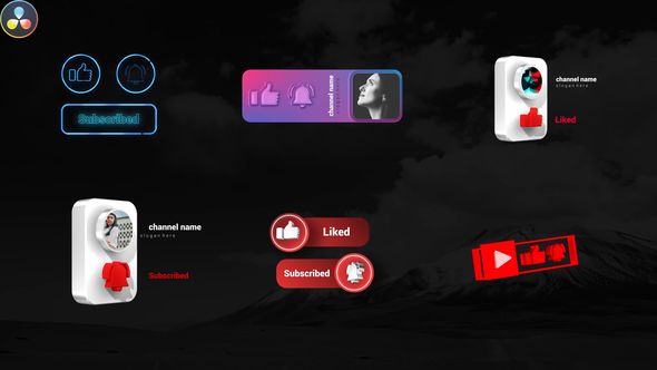 Youtube Subscribe Elements Pack