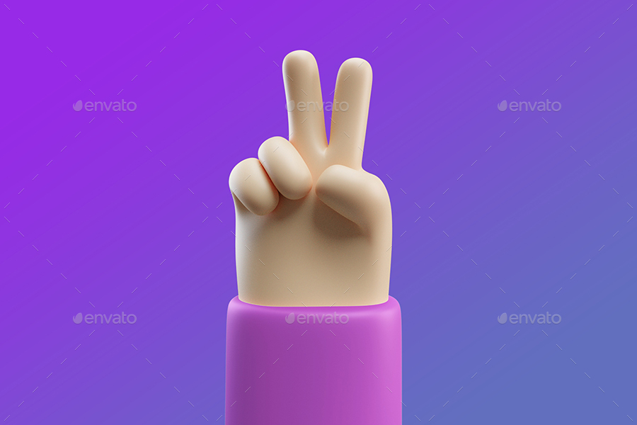 Cute 3D hands illustration gesture, Graphics | GraphicRiver