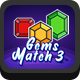 Gems Match 3 - HTML5 Game