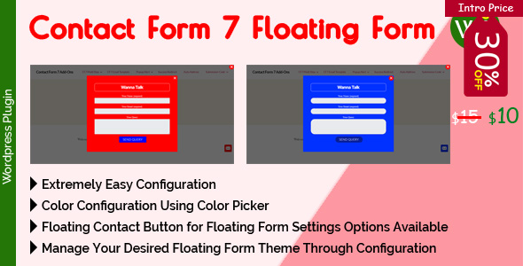 Contact Form 7 Floating Form - for Specific Post or Page or Full Website Content