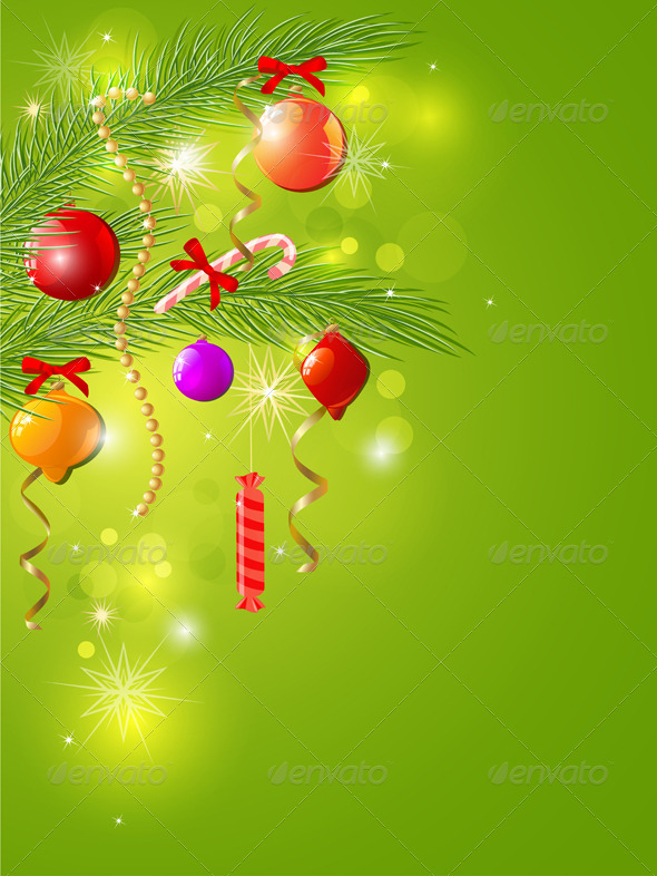 Green Christmas Background - Christmas Seasons/Holidays