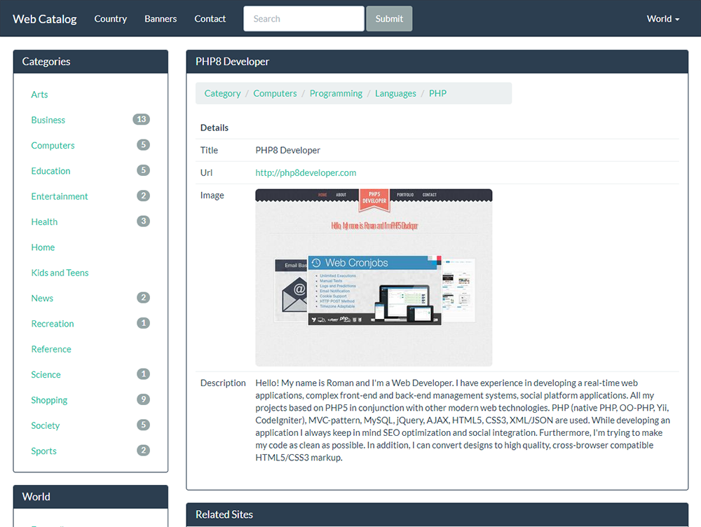 Web Catalog by forza020 CodeCanyon