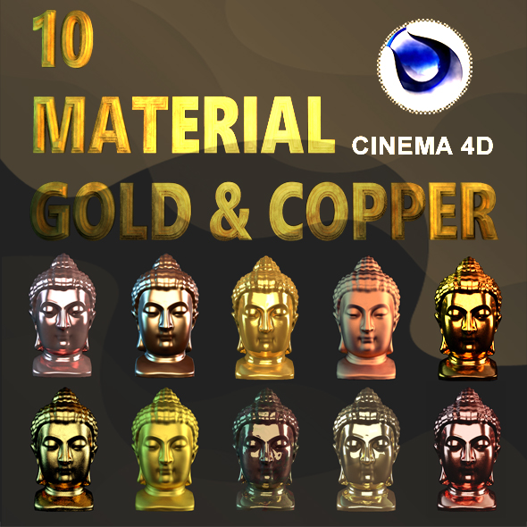 C4D-10 Material Gold & Copper