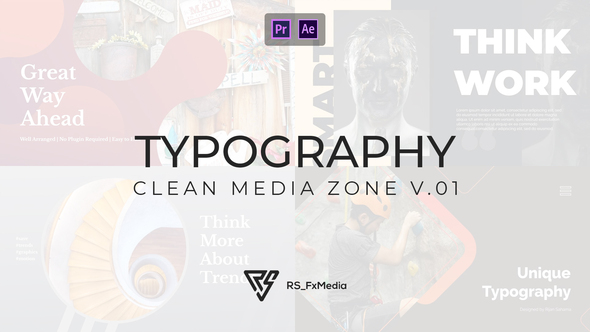 Typography Slide - Clean Media Zone V.01 | MOGRT