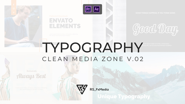 Typography Slide - Clean Media Zone V.02 | MOGRT