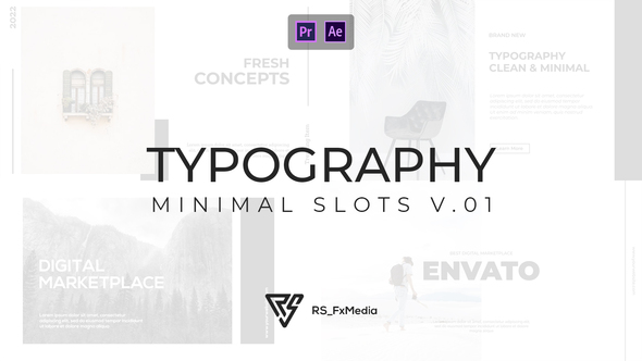 Typography Slide - Minimal Slots V.03 | MOGRT