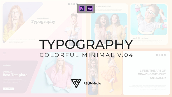 Typography Slide - Colorful Minimal V.04 | MOGRT