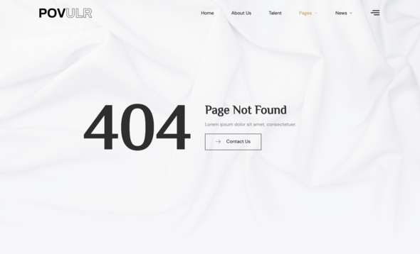 POVULR ? Modeling & Talent Agency Elementor Template Kit