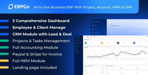 ERPGo – All In One Business ERP With Project, Account, HRM & CRM