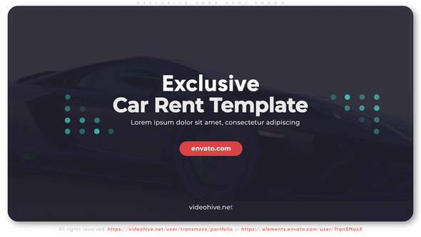 Exclusive Cars Rent - VideoHive 33423891