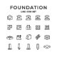 Set Line Icons of Foundation