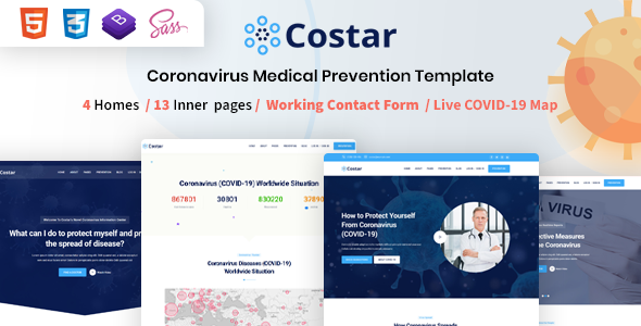 Costar - Coronavirus - ThemeForest 26180739