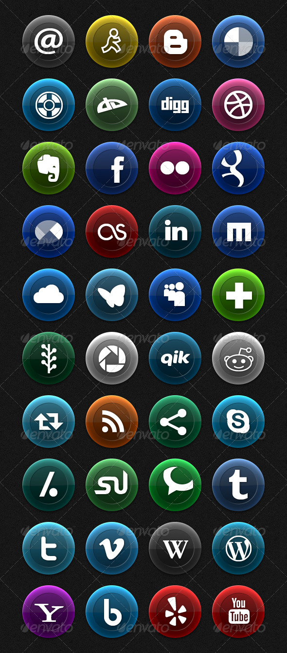 Vibrant Velvet - Social Media Icons - Web Icons