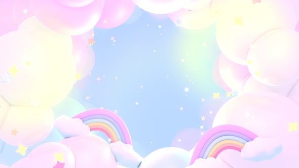 Dreamy Rainbow Clouds, Motion Graphics | VideoHive