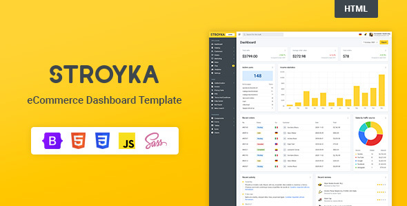 Fabulous Stroyka Admin - eCommerce Dashboard Template