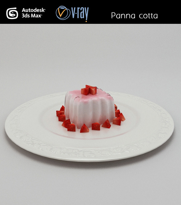 Panna cotta pudding - 3Docean 3055607