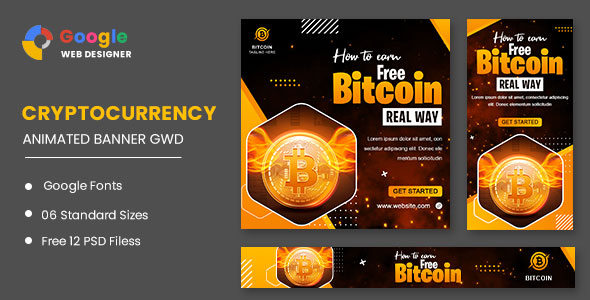 BitCoin Animated Banner Google Web Designer
