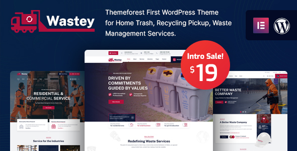 Wastey – Waste Pickup and Disposal Services WordPress Theme