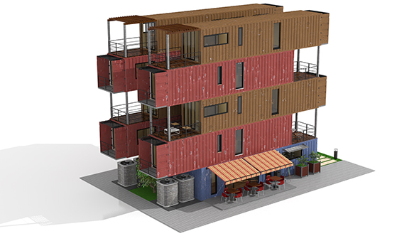 Container Residential ApartmentBuilding - 3Docean 33464562