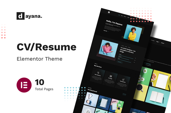 Dayana - Resume - ThemeForest 32461703