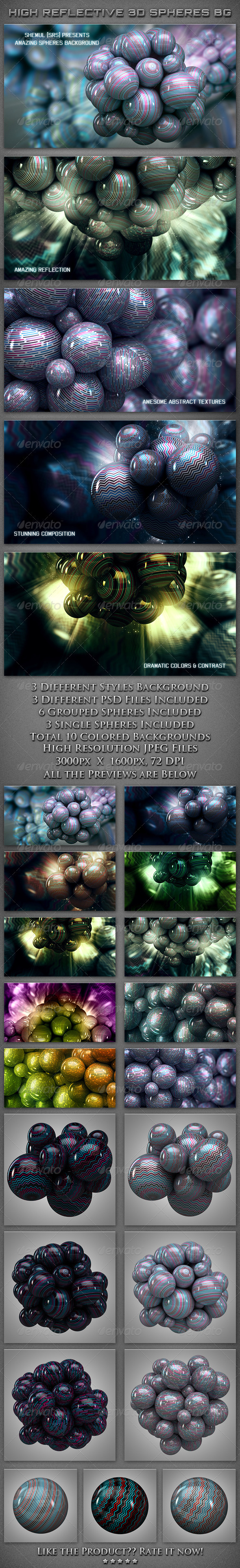 Reflective 3D Abstract Sphere Backgrounds - Abstract Backgrounds