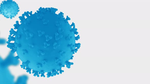 Coronavirus Blue and White Background - Ver2