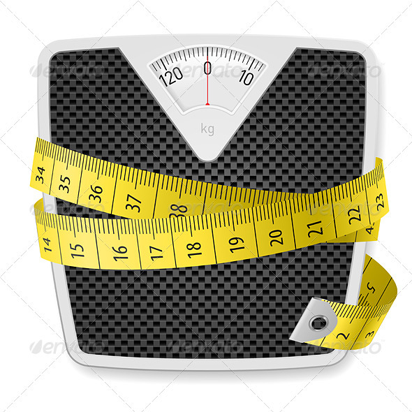 Weights and tape measure - Miscellaneous Vectors