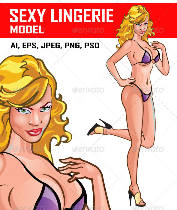 Sexy Lingerie Model - People Characters
