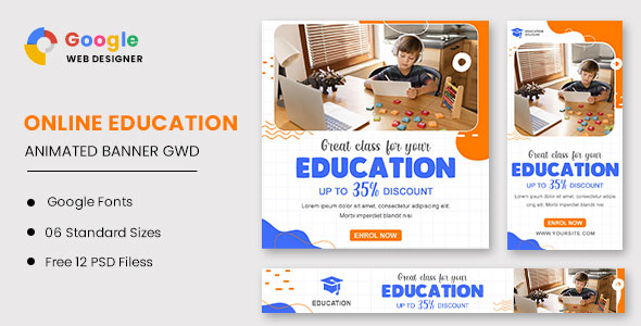 Education Animated Banner Google Web Designer