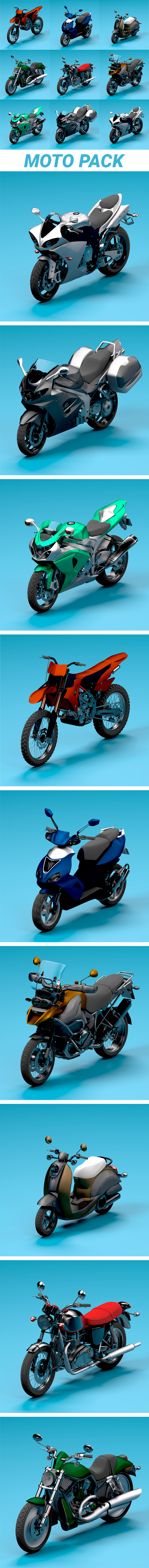 MotorcyclemotorbikePACK - 3Docean 33470656