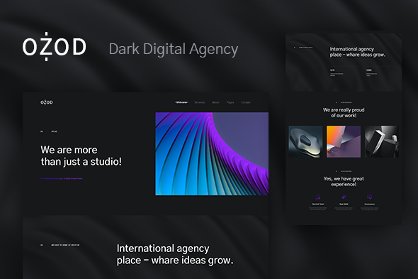 Ozod - Dark Digital Agency Elementor Template Kit by ArtstudioWorks