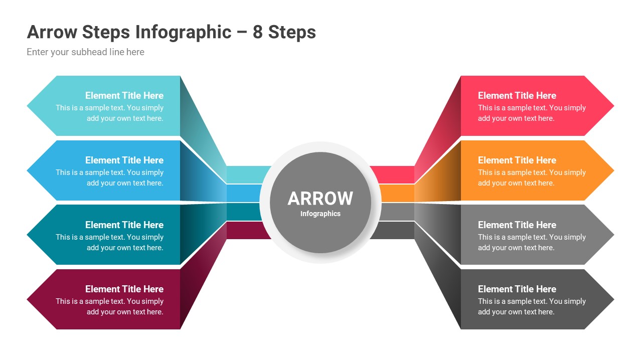 Arrow Infographics PowerPoint Template Diagrams, Presentation Templates