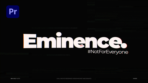 Eminence | Glitch Logo for Premiere Pro