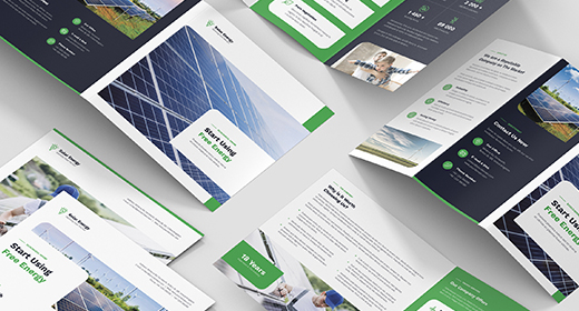 Solar Energy Brochures Print Templates