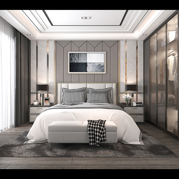 Modern Bedroom Interior - 3Docean 33481202