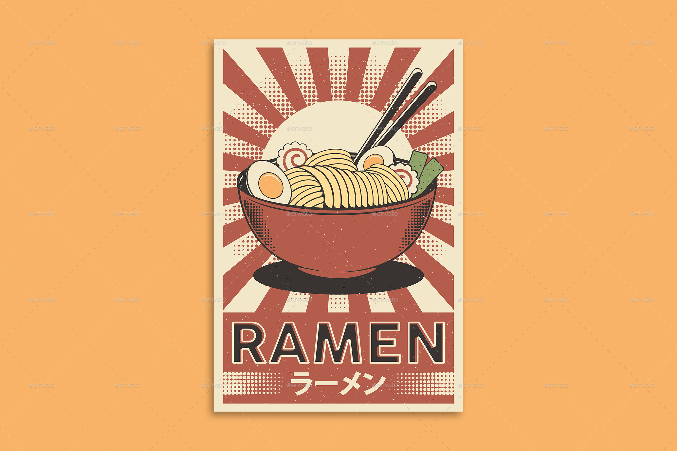 5 Vector Images of Retro Japanese Food Poster by utixgrapix | GraphicRiver