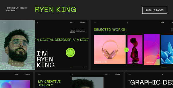 Ryen King - Personal CV/Resume WordPress Theme