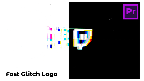 Fast Glitch Logo for Premiere Pro
