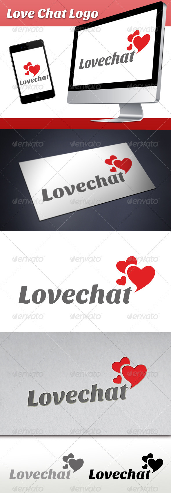 Love Chat Logo 1 - Symbols Logo Templates