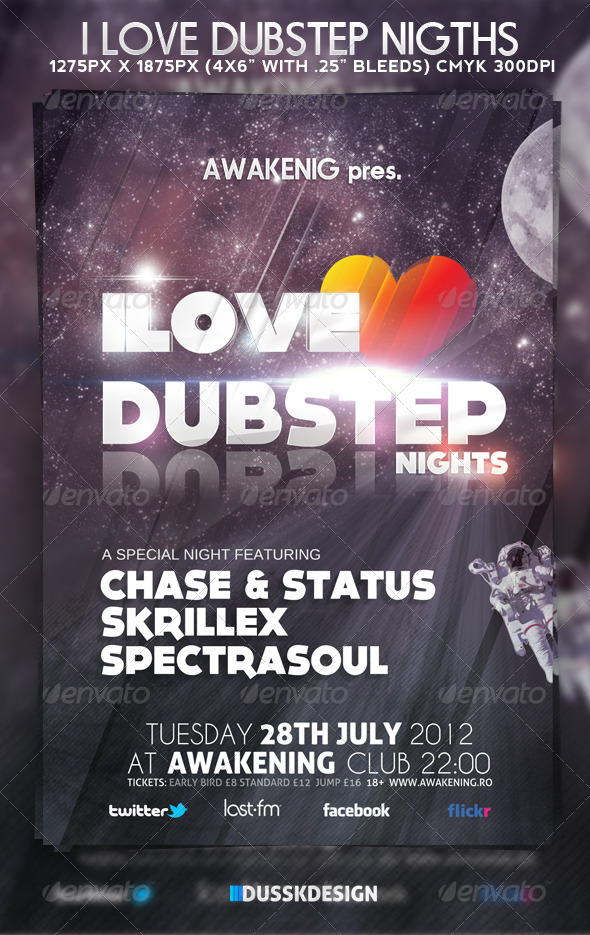 Dubstep Flyer - Clubs & Parties Events