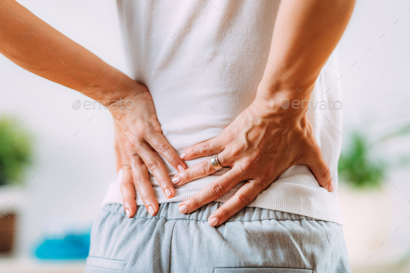 Sciatic Nerve Inflammation, Lower Back Pain - Stock Photo - Images