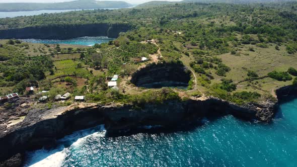 Aerial Shot of the Broken Beach on the Nusa Penida alt