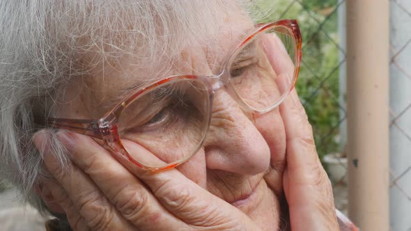 Portrait of Grandmother with Emotions and Feelings alt