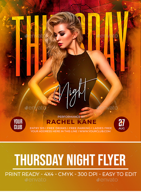 Thursday Night Flyer Graphics, Designs & Templates